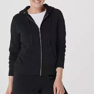 Large Hoodie Zip Up Black G.I.L.I